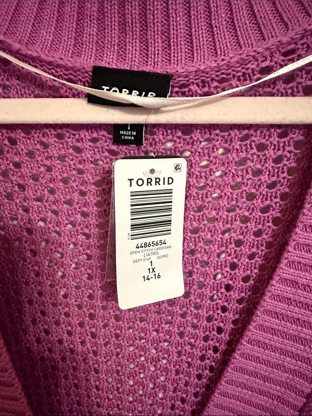 Torrid Open-Knit Button Cardigan - Picture 2 of 6